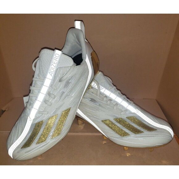 Adidas AdiZero Primeknit Football Cleats GX5122 White/Gold Men\'s size 8 NEW main image 7